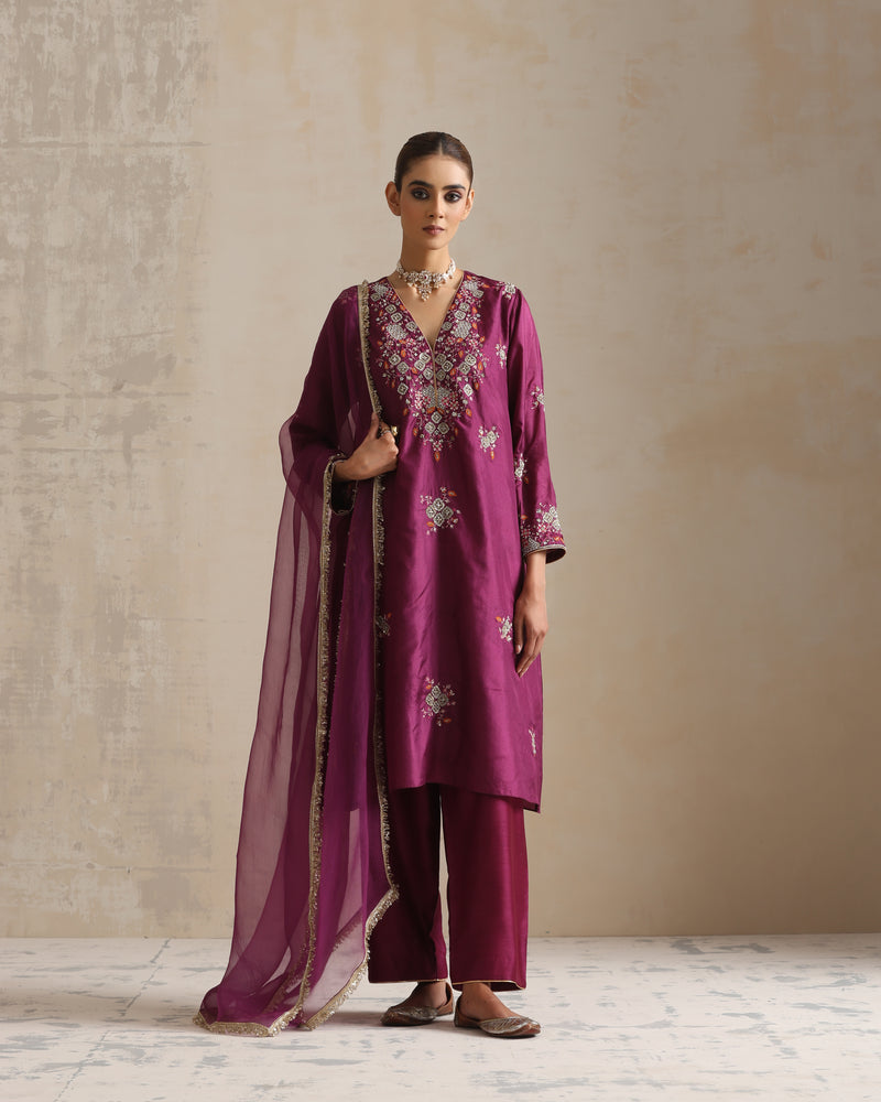 AUBERGINE ADYA KURTA SET