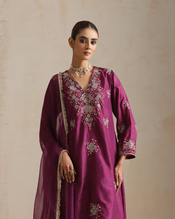 AUBERGINE ADYA KURTA SET