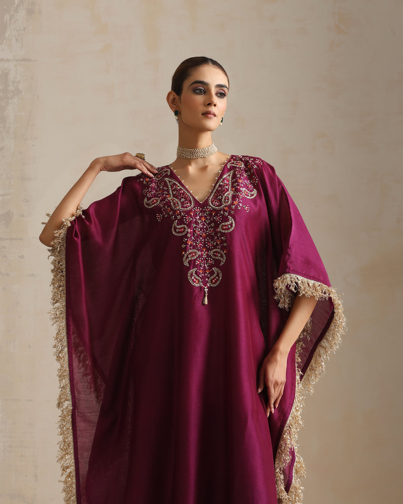 AUBERGINE ZORA KAFTAN SET