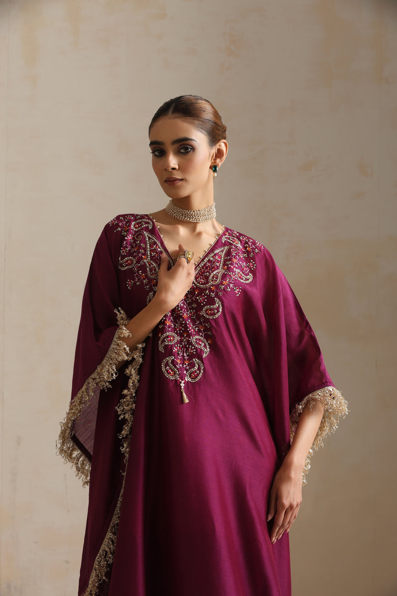 AUBERGINE ZORA KAFTAN SET