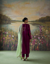 AUBERGINE MAHIKA KURTA SET