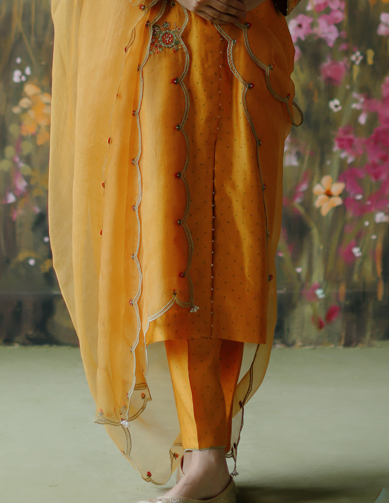 TURMERIC NAVELI KURTA SET