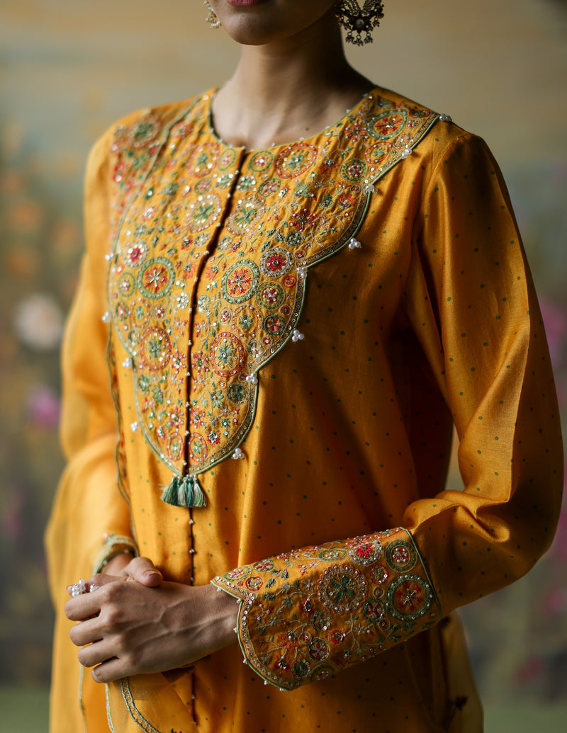 TURMERIC NAVELI KURTA SET