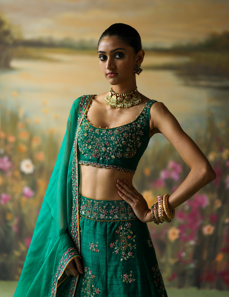 EMERALD NAZMA LEHENGA SET