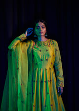 LIME PARVIZ ANARKALI SET