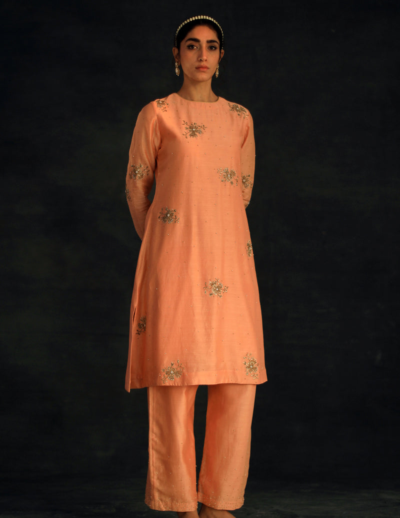 Apricot Kyra Kurta Set