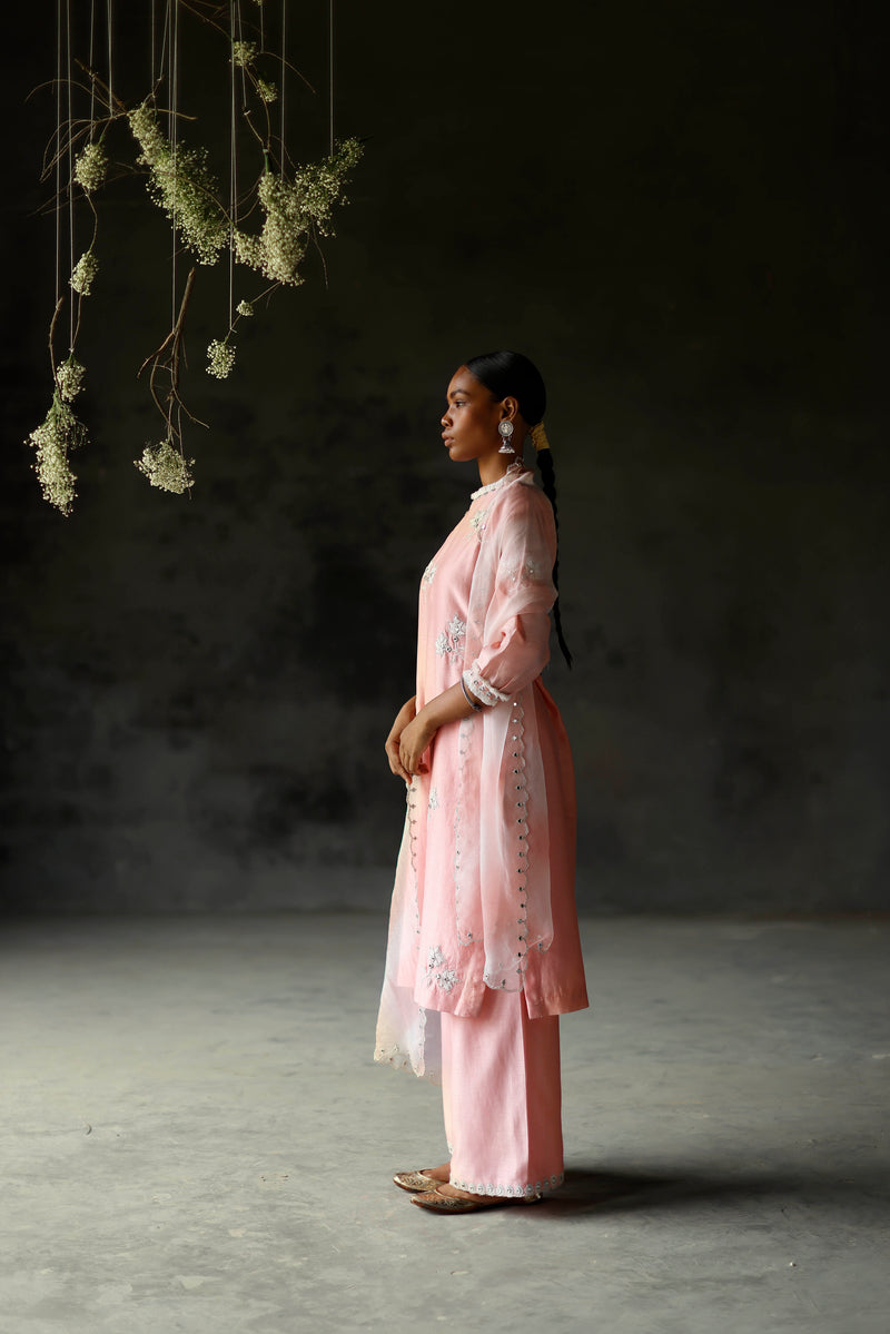 Gulabi Saveri Kurta Set